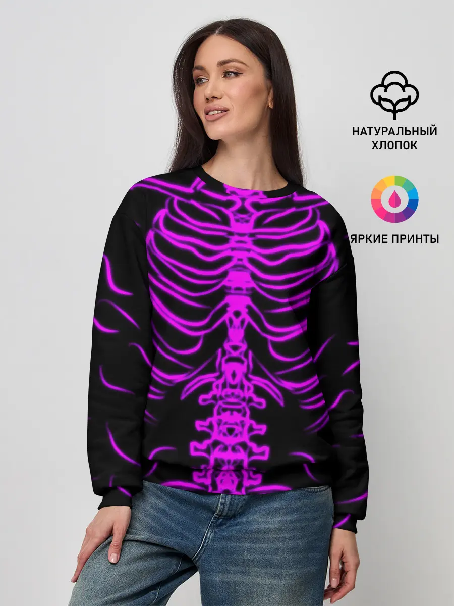 Женский свитшот / Розовые кости