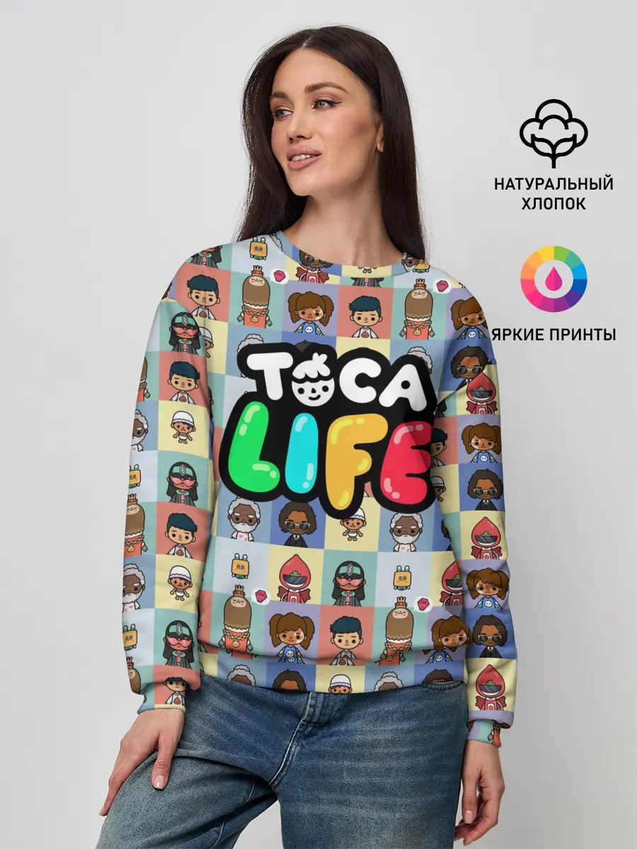 Женский свитшот / Toca Boca characters | Тока бока персонажи