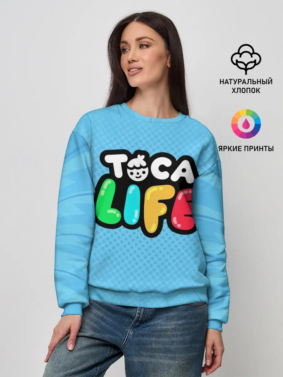 Женский свитшот / Toca Boca logo | Тока Бока логотип