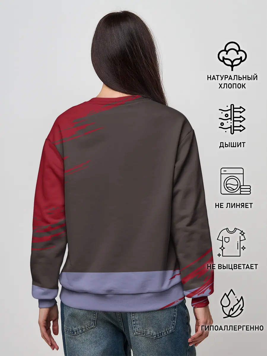 Женский свитшот / КВАДРАТ НА ОТДЫХЕ | ИГРА В КАЛЬМАРА