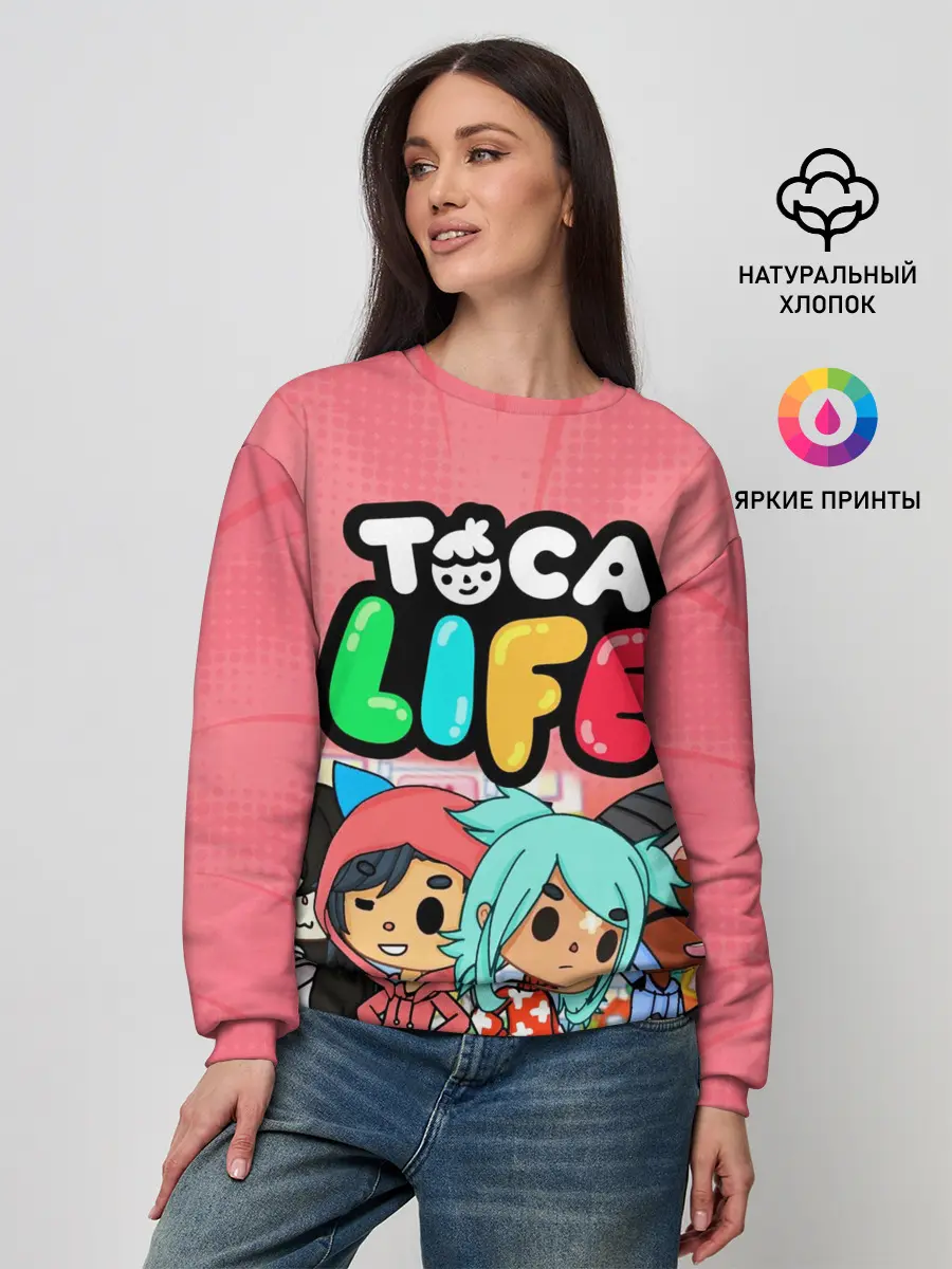 Женский свитшот / Toca Boca | Тока бока персонажи игры