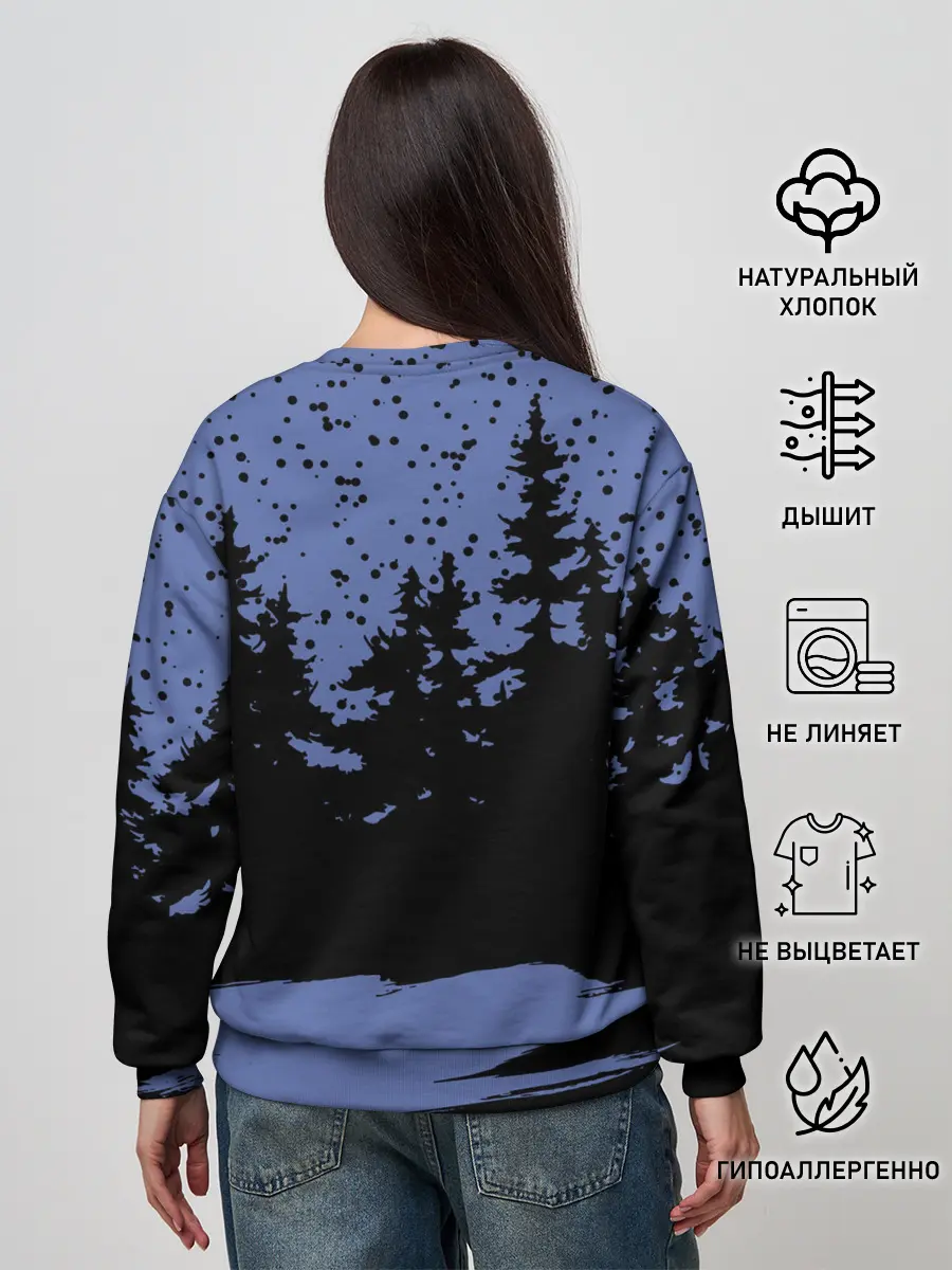 Женский свитшот / Снеговик на Хэллоуин