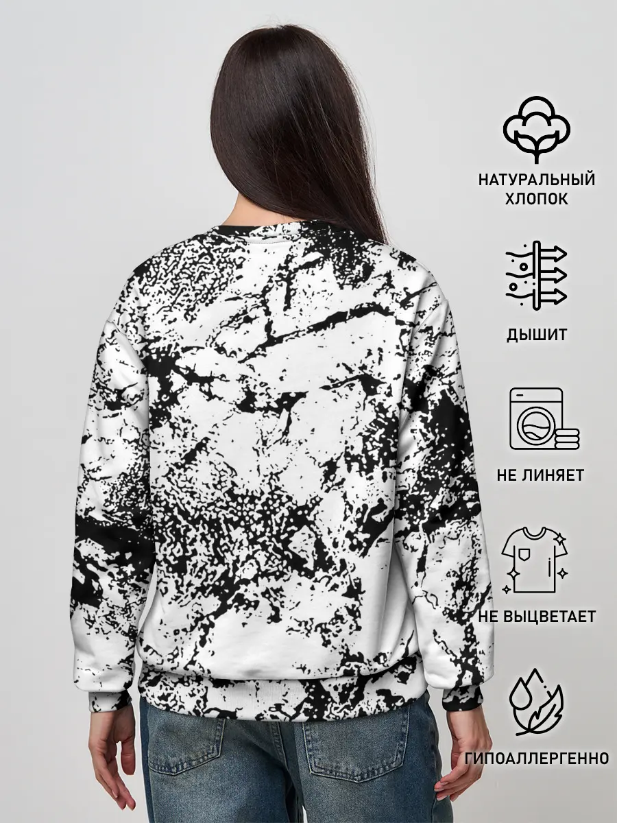 Женский свитшот / Эффект линогравюры