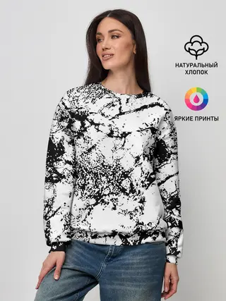 Женский свитшот / Эффект линогравюры