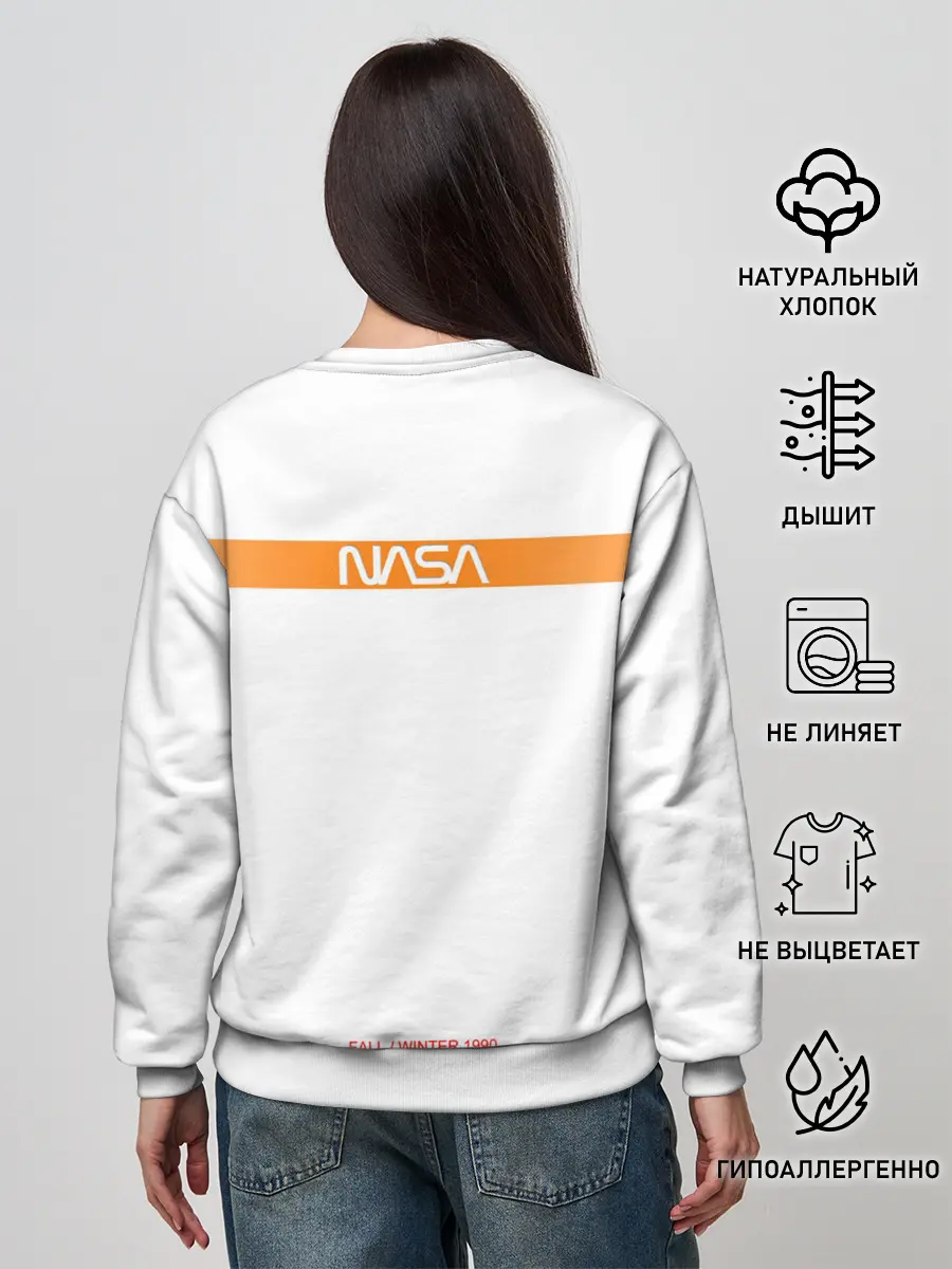 Женский свитшот / NASA БЕЛАЯ ФОРМА | НАСА WHITE UNIFORM