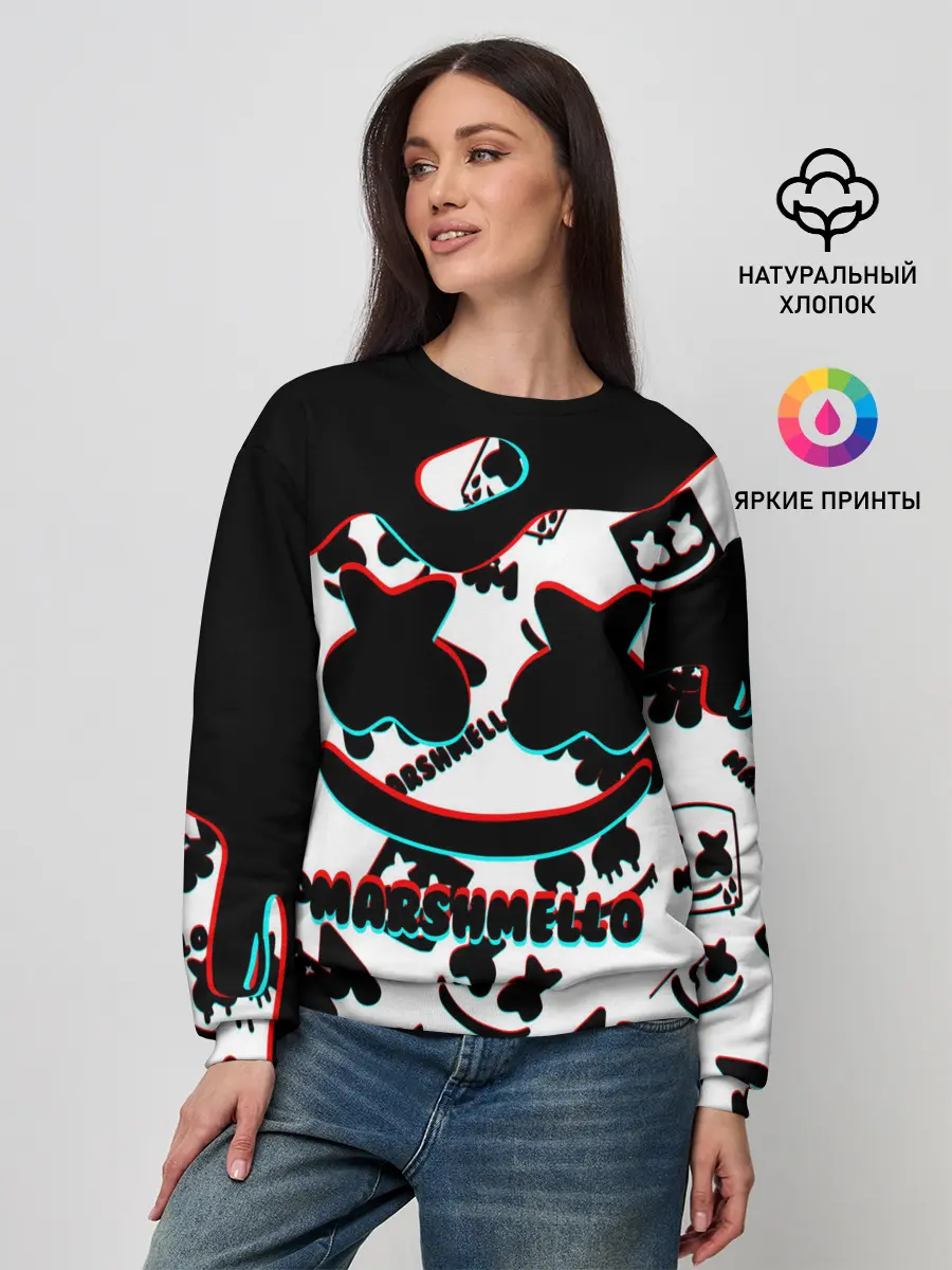 Женский свитшот / MARSHMELLO GLITCH.