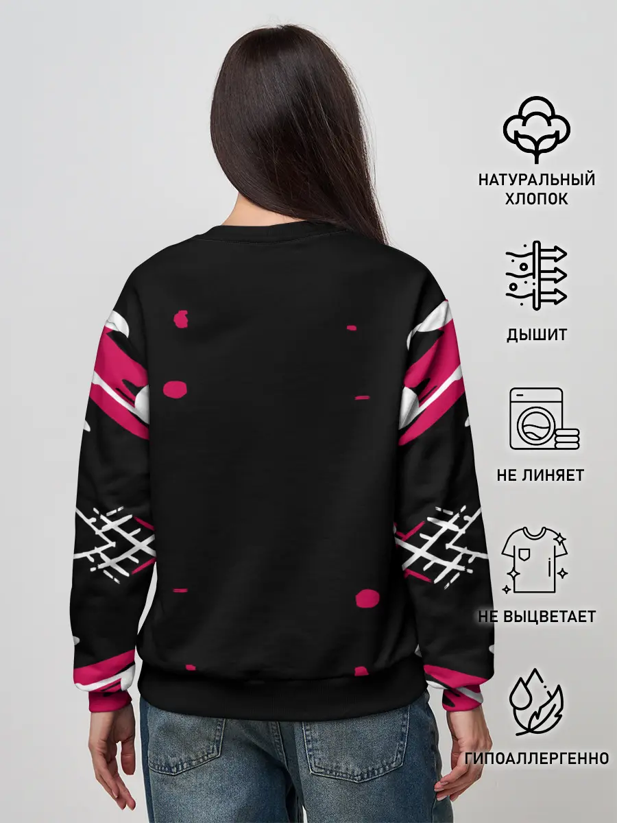 Женский свитшот / Игра в кальмара x Кот,