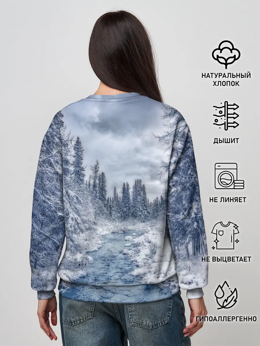 Женский свитшот / СНЕЖНЫЙ ПЕЙЗАЖ