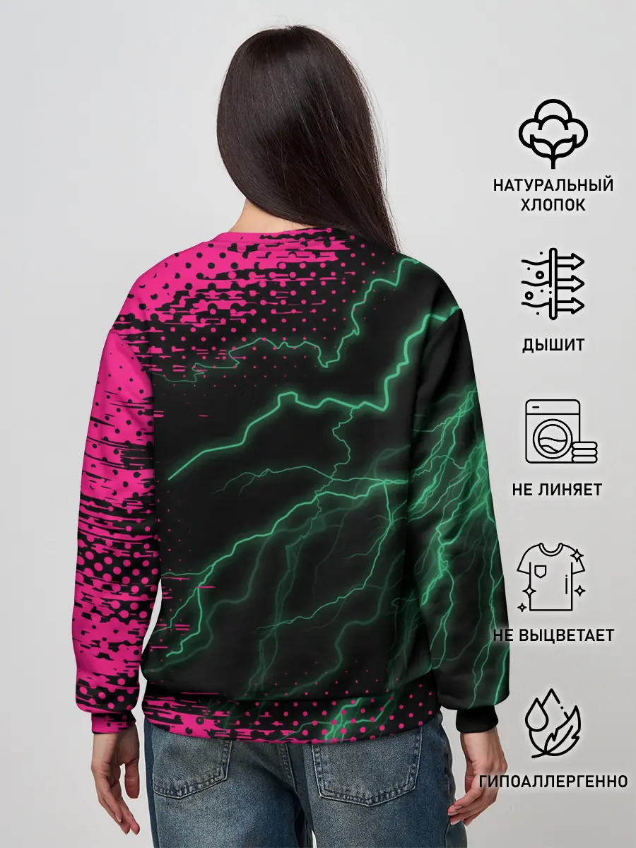 Женский свитшот / Игра в кальмара разряд молнии.