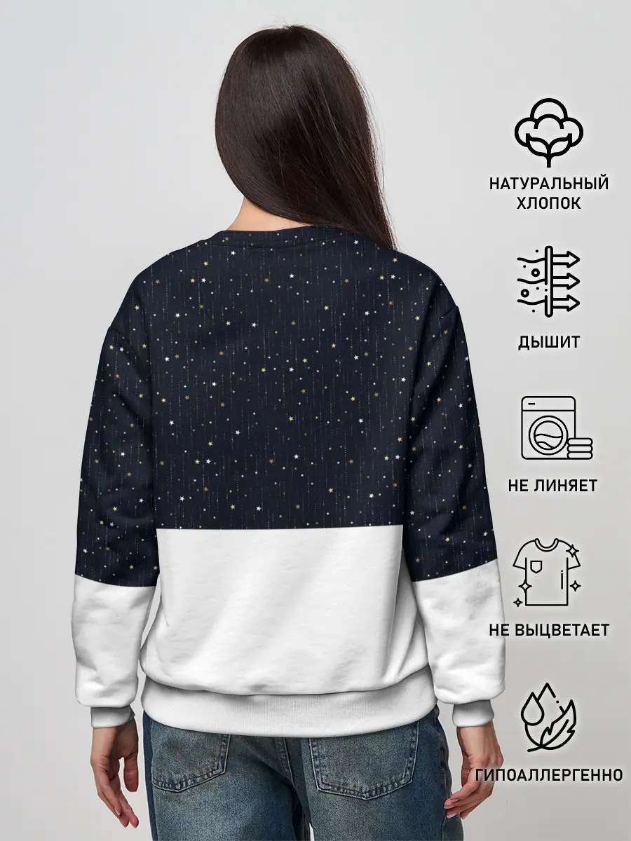 Женский свитшот / Новогодний Оленёнок Рудольф