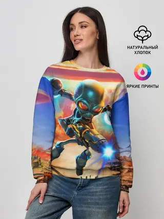 Женский свитшот / Alien area 52