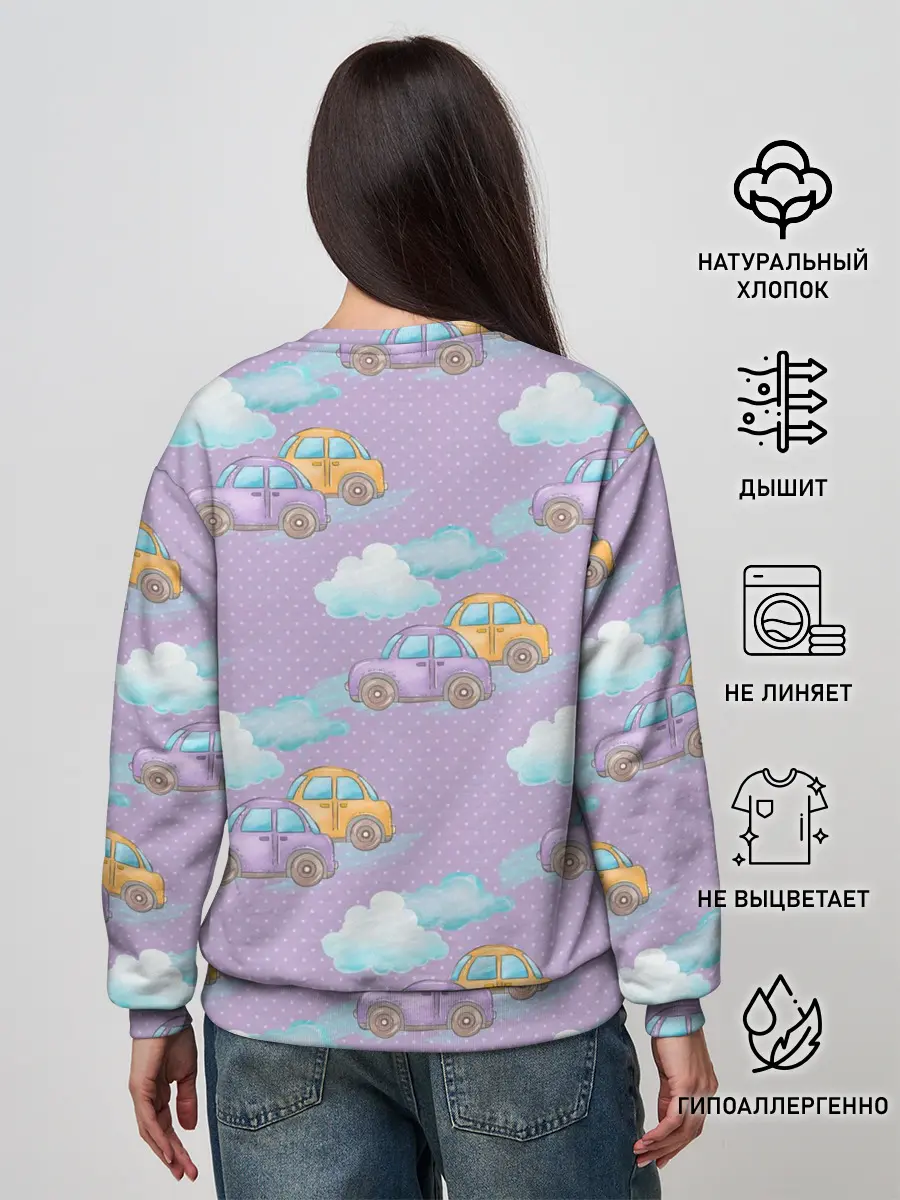 Женский свитшот / детские машинки