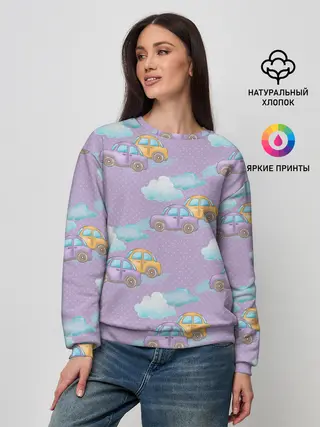 Женский свитшот / детские машинки