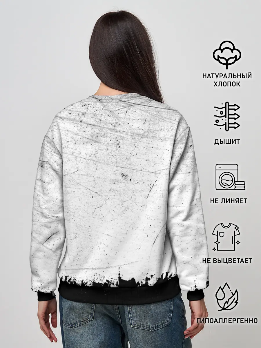 Женский свитшот / Рамштайн ЧБ Гранж | Rammstein Rock