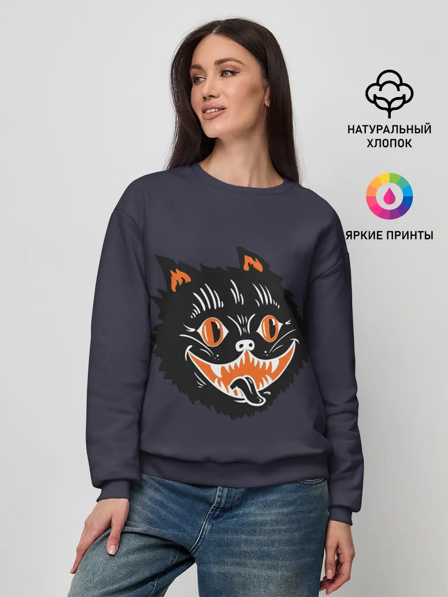 Женский свитшот / Одержимый кот