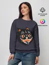 Женский свитшот / Одержимый кот