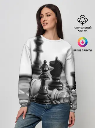 Женский свитшот / Шах и мат Шахматы