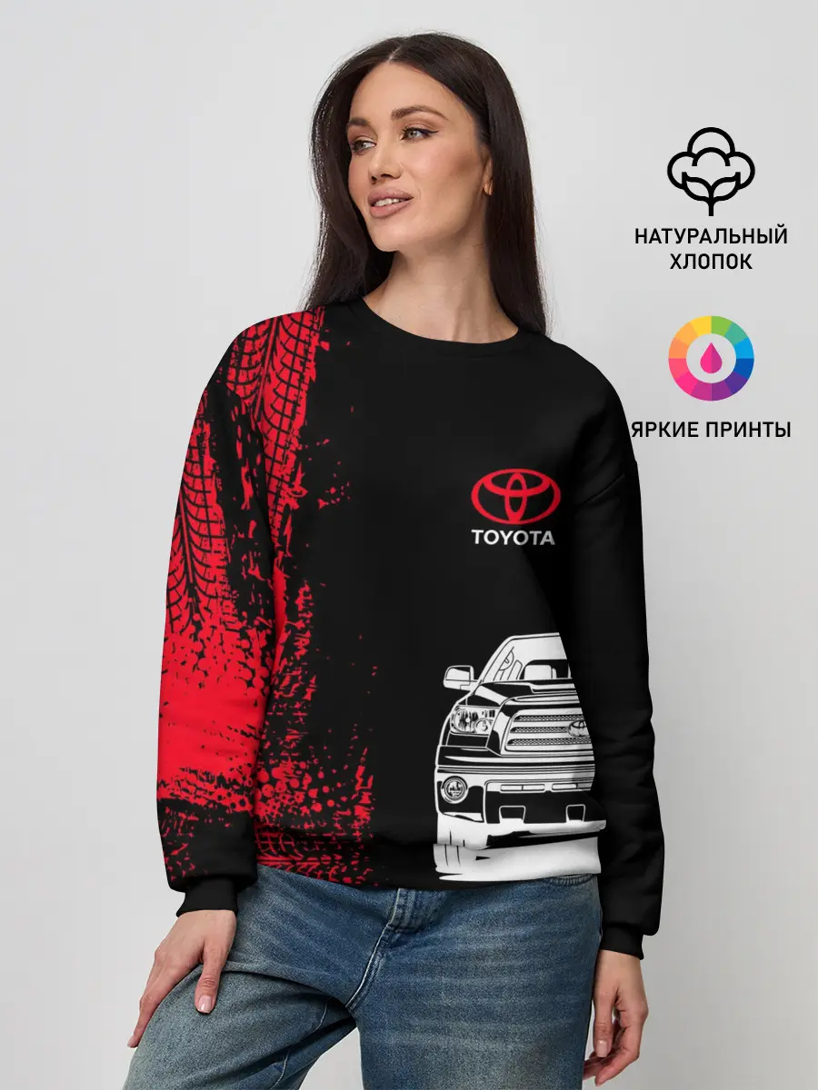 Женский свитшот / Тойота | Красные следы