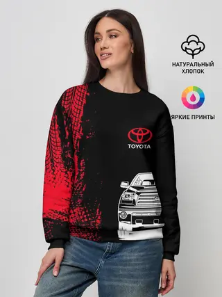 Женский свитшот / Тойота | Красные следы