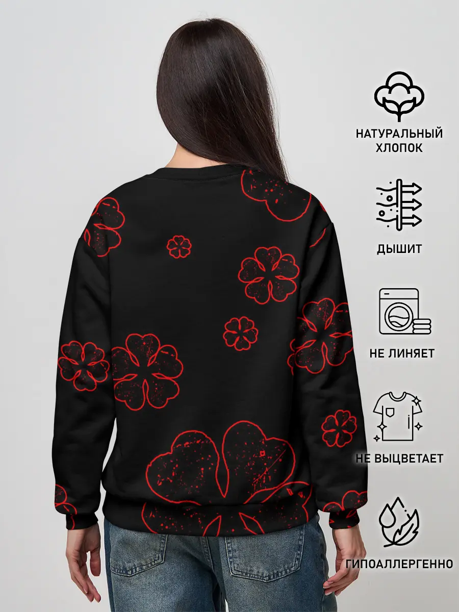 Женский свитшот / Чёрный клевер: Black clover.