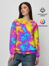 Женский свитшот / Яркая абстракция космических красок