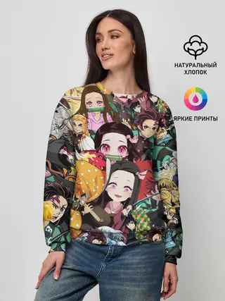 Женский свитшот / КЛИНОК РАССЕКАЮЩИЙ СТИКЕРБОМБИНГ