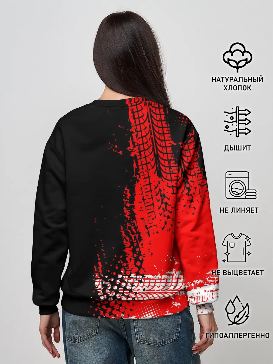 Женский свитшот / Тойота Тундра следы шин