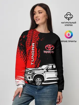 Женский свитшот / Тойота Тундра следы шин