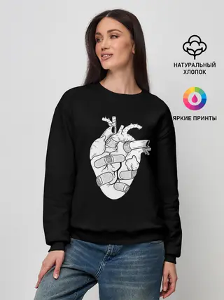 Женский свитшот / раненное-сердце