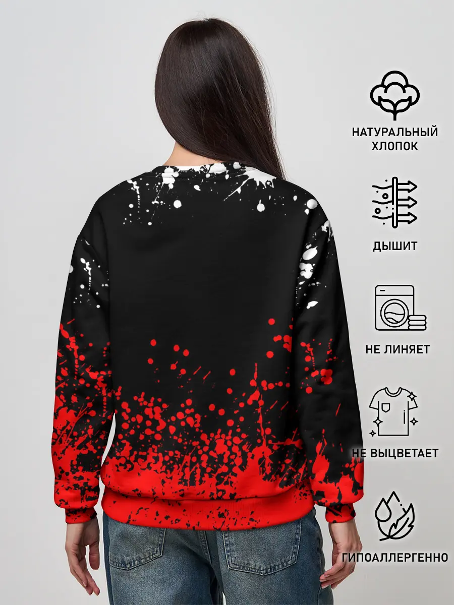 Женский свитшот / Берсерк: Брызги красок.