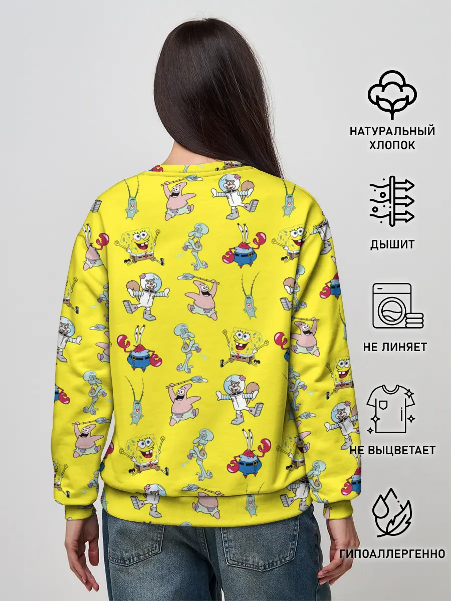 Женский свитшот / SpongeBob pattern