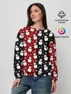 Женский свитшот / Снеговики, снежинки и снег
