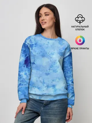 Женский свитшот / Красочная синева