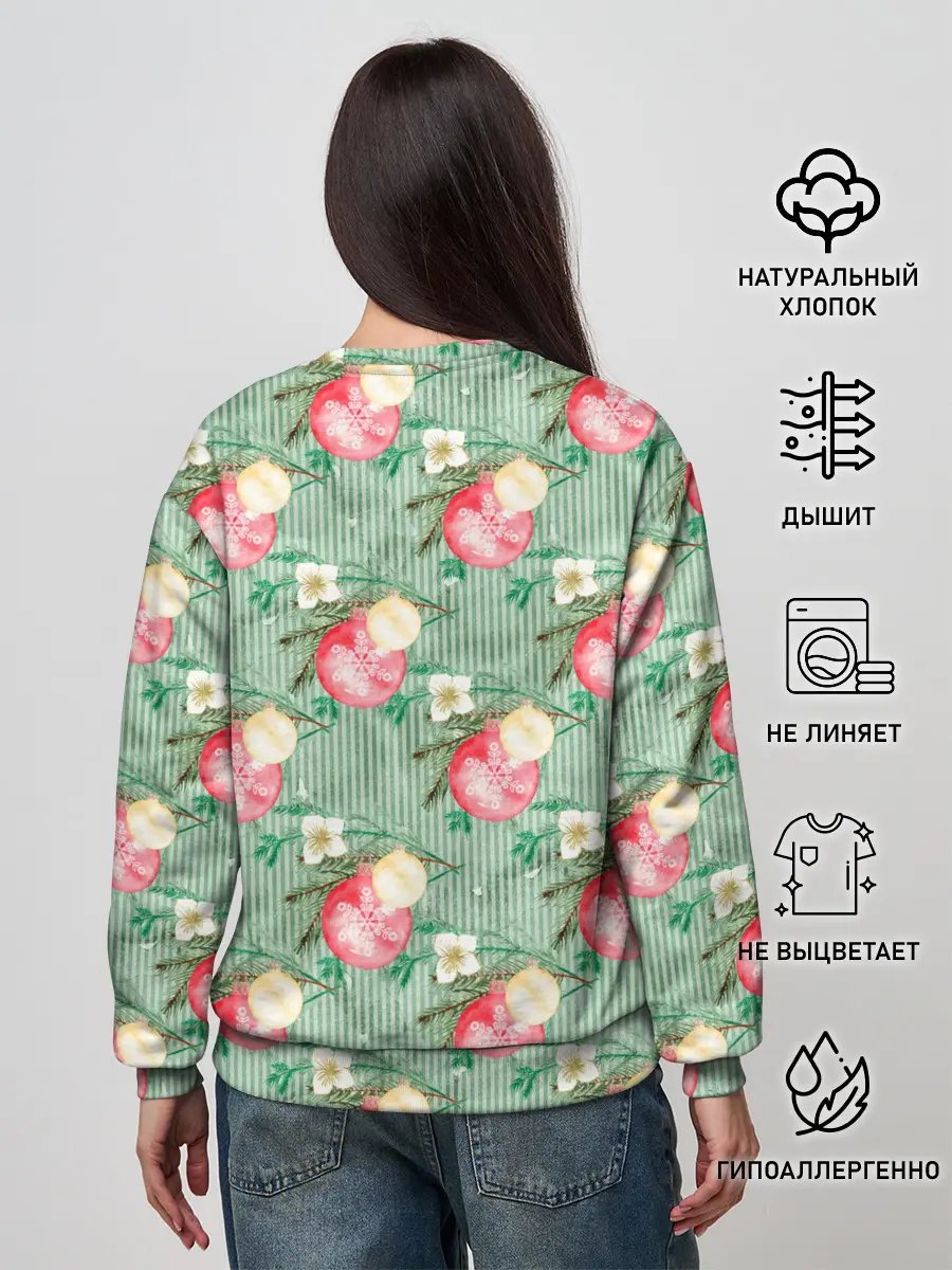 Женский свитшот / Елочные игрушки шары