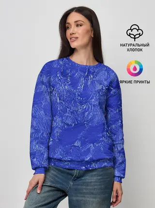 Женский свитшот / Синие мазки