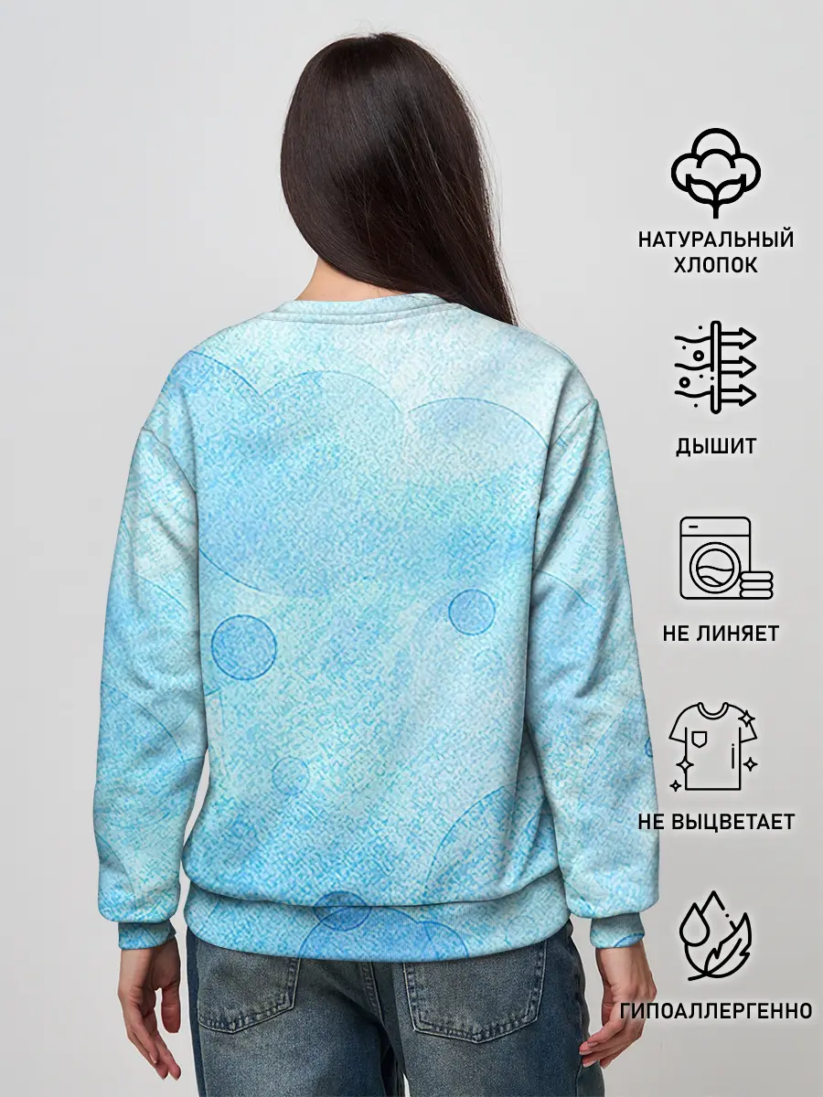 Женский свитшот / Пузыри воздуха
