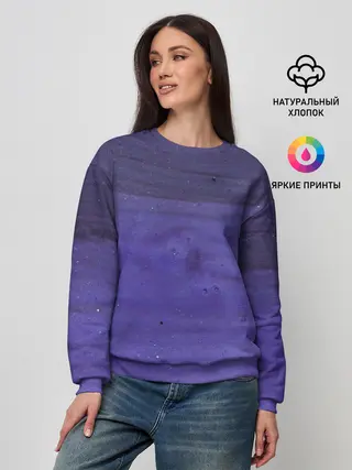 Женский свитшот / Фиолетовые краски