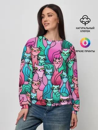 Женский свитшот / Выставка котов