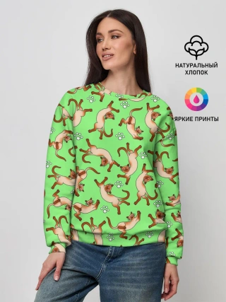 Женский свитшот / Сиамские коты