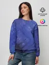 Женский свитшот / Синие акварельные мазки