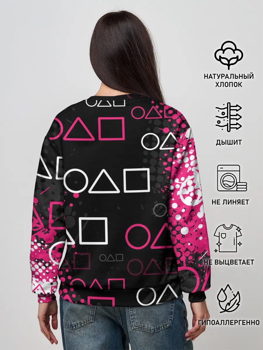 Женский свитшот / ИГРА В КАЛЬМАРА / ГРАНЖ ЛОГО