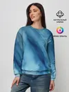 Женский свитшот / Голубой мрамор