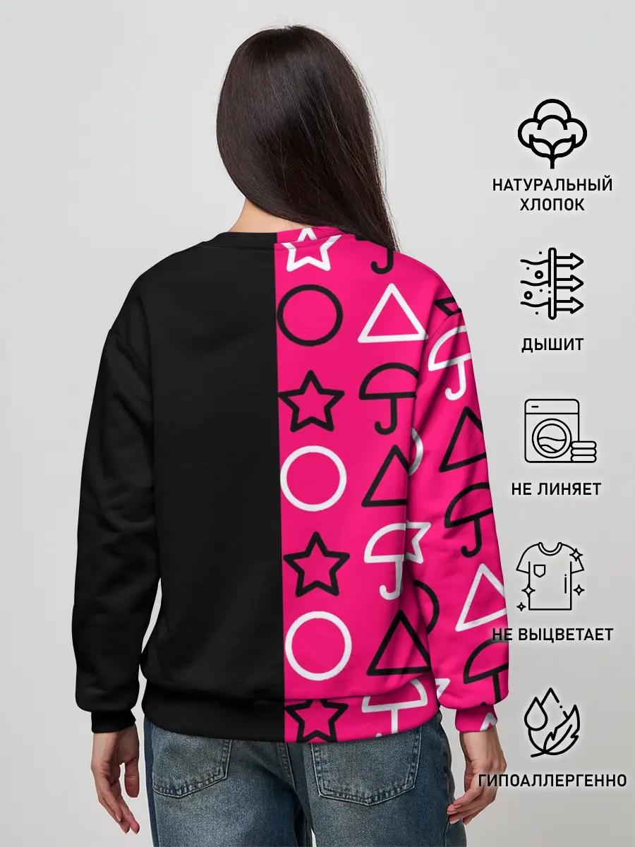 Женский свитшот / ИГРА В КАЛЬМАРА / СИМВОЛИКА