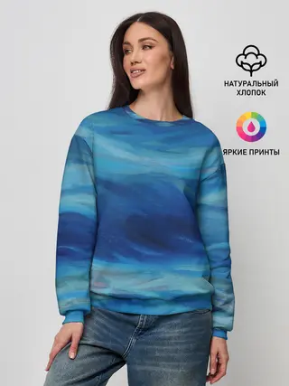 Женский свитшот / Акварельное море