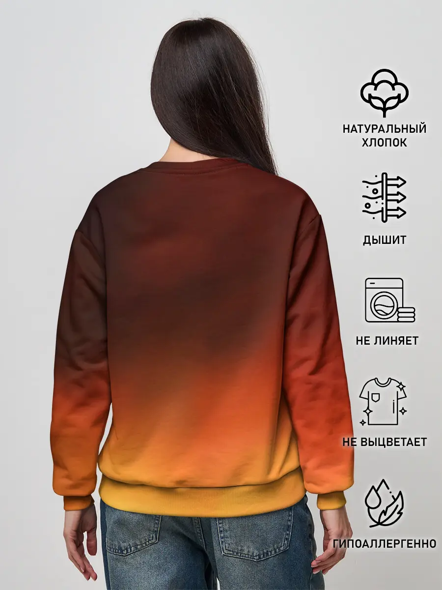 Женский свитшот / Сайтама в огне One Punch-Man