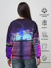 Женский свитшот / Плывущий неоновый тигр