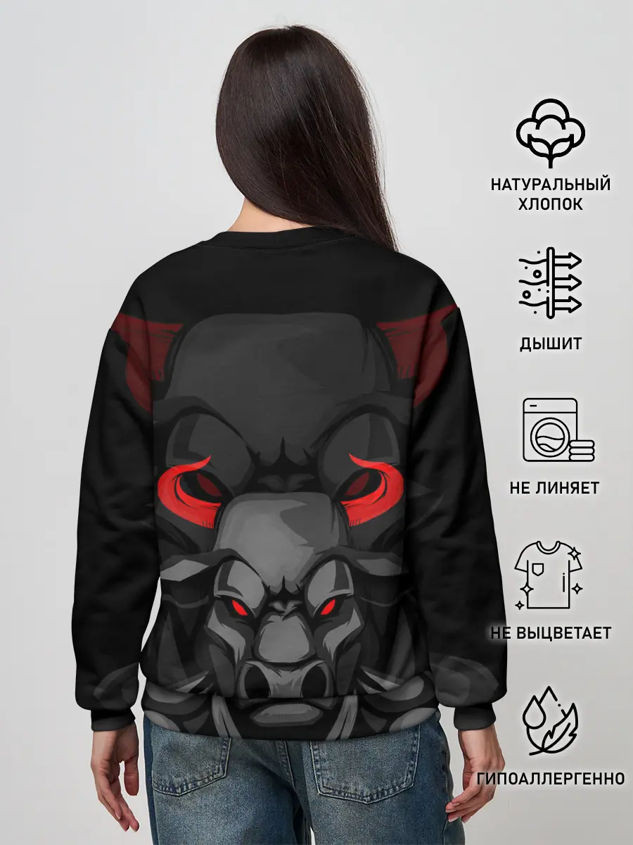 Женский свитшот / CHICAGO BULLS ЯРОСТНЫЙ БЫК