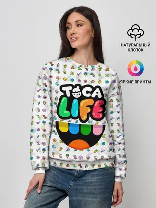 Женский свитшот / Toca Boca | Тока Бока | Паттерн