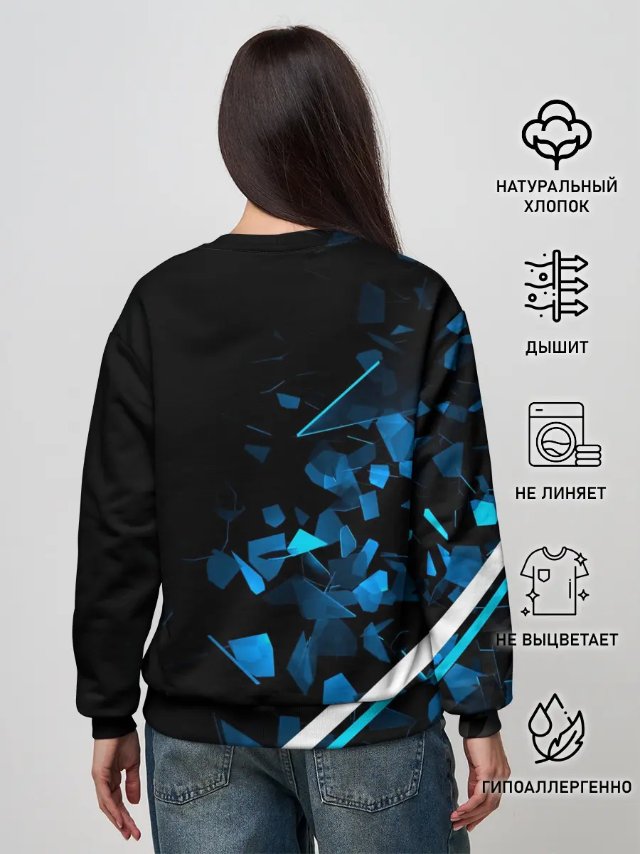 Женский свитшот / Mercedes AMG | Осколки стекла