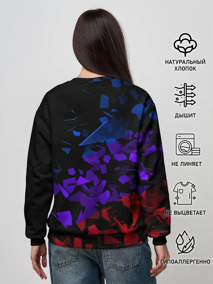 Женский свитшот / MPower BMW | Осколки стекла